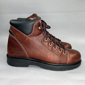 C. E. Schmidt Workwear Boots Women's Size 9.5 Brown Leather Lace Up Work Boots